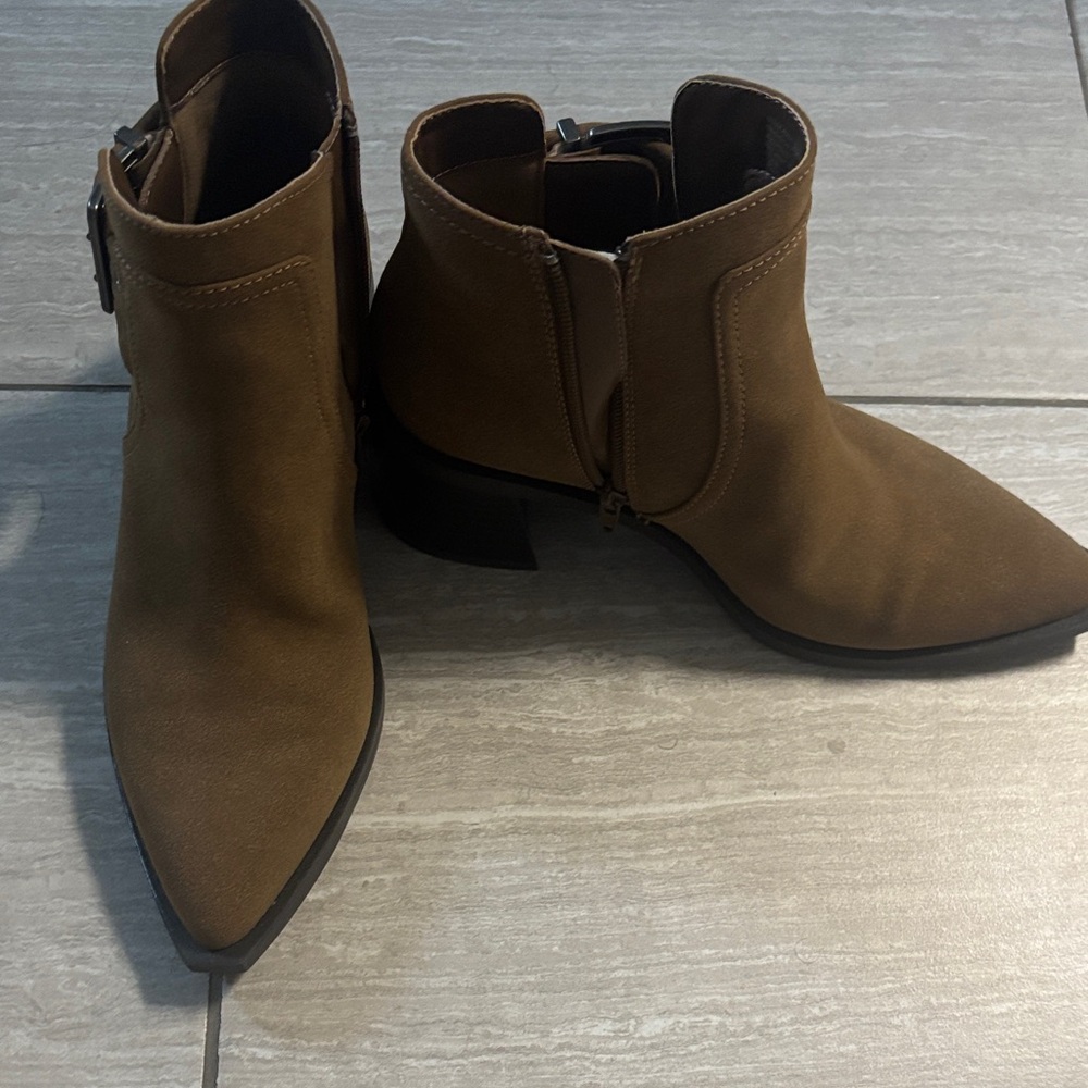 a.n.a Tan Ankle Booties